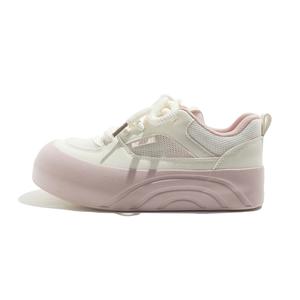 Износостойкие баланс легкие низкие кроссовки для скейтборда Skateboard Shoes Women's MEAKKEA, бежевый