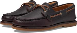 Мужские золотистые аутентичные двухглазые сезонные кроссовки Sperry