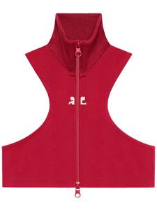Courrèges укороченный жилет, красный