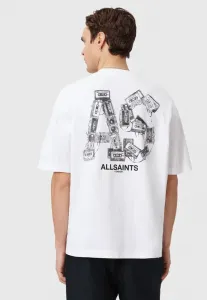 Футболка с принтом mixtape ss crew Allsaints, Optic White