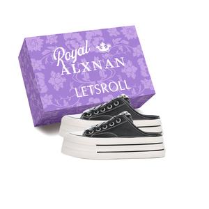 Alxnan Женские противоскользящие закрытые тапочки в коробке черные с коробкой, цвет Black+Box