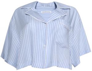 Укороченная рубашка Alexander Wang, синий