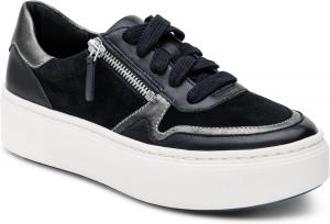 Женские туфли Aetrex Leigh с ортопедической поддержкой свода стопы - кожаные кроссовки для ходьбы с амортизацией UltraSky, боковой молнией и съемной стелькой, черный