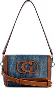 GUESS женская сумка через плечо Sebina Flap, Denim/Caramel