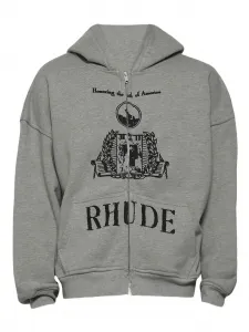 Худи Youth Of America на молнии Rhude, серый