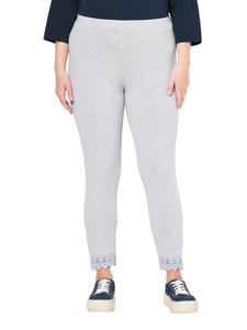 Ulla Popken Брюки светло-серого меланжа