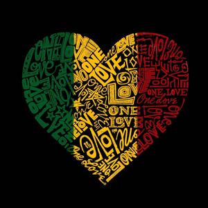 One Love Heart — мужская толстовка с круглым вырезом Word Art LA Pop Art