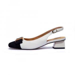 Туфли женские на высоком каблуке Guci Tianlun, цвет Ivory White