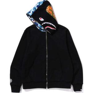 Бейп Abc реверсивная худи Shark с полной молнией A BATHING APE, синий