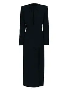 Длинное платье с бантом Rowen Rose, черный