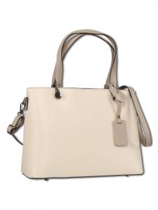 Сумка через плечо Toscanto, кожа, бежевый/серый, ок. 37 см Toscanto