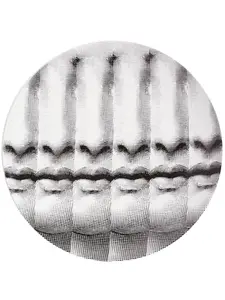 Круглая тарелка wall, 26 см, Fornasetti, черный