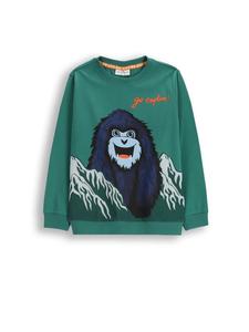 Рубашка из хлопка с длинными рукавами зеленого цвета Coccodrillo