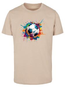 Рубашка F4NT4STIC Bunte Fußball Grafik, песочный