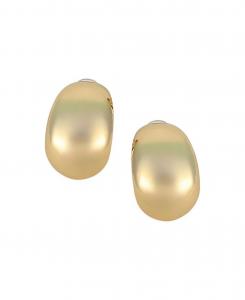 Женские серьги-подвески с круглой пластиной - темно-зеленые SOHI, Gold