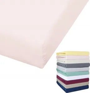 Простыня на резинке Jersey, глубина 27 см, размеры 90x190-100x200 / 140-160x200 / 180-200x200 см, серый, желтый, белый, зеленый, синий, цвет: розовый, размер: 140x200 см. Bierbaum