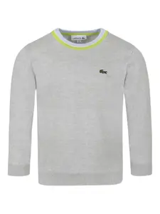 Джемпер с логотипом Lacoste Kids, серый