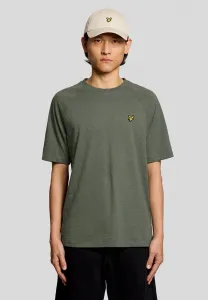 Трехцветная футболка-реглан с рукавами реглан Lyle & Scott, Khaki Tri Marl