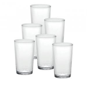 Duralex Uni Clear 6,75 унций. Стакан, набор из 6 шт, белый