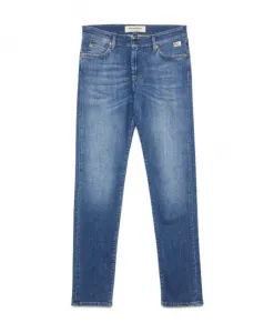 Джинсы из денима с эффектом потертости Roy Roger'S, синий