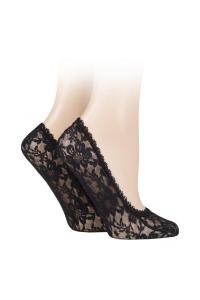 2 пары кружевных вкладышей для обуви ELLE, черный