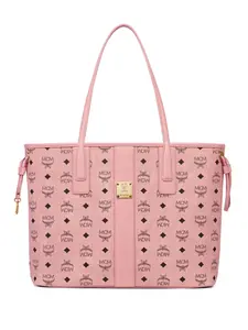 Сумка-шоппер с жаккардовым принтом и завязкой на шнурке с логотипом Liz MCM, розовый