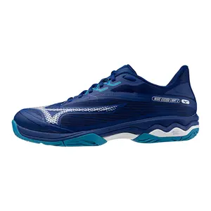 Mizuno Теннисные кроссовки Wave Exceed Light 2 с амортизацией, износостойкие, низкие, унисекс, темно-синие
