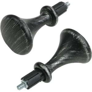 Наконечники для карнизов Наконечник, декоративная ручка-конус Esperanca для штанг 16 мм Наконечник, декоративная ручка Liedeco, Silberfarben/schwarz