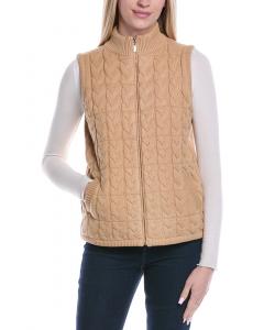 Пуховый жилет Jones New York с косами, бежевый