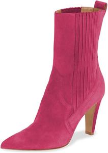 Женские модные ботильоны с острым носком, на высоком каблуке, эластичные, на мягкой подошве Челси, для офиса и формальных нарядов, размеры 4-16 US Wo wagas, Hot Pink