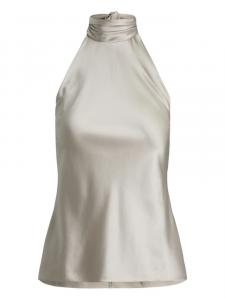 Ralph Lauren Collection плиссированный топ с вырезом халтер, нейтральный