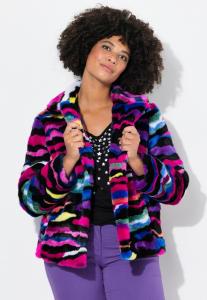 Зимняя куртка WITH OPEN FRONT AND COLORFUL PATTERN Angel of Style, черный