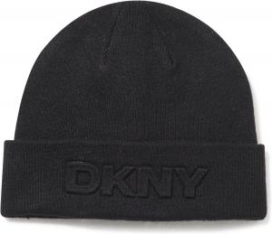 Женская шапка-бини DKNY с тиснением и логотипом, Black