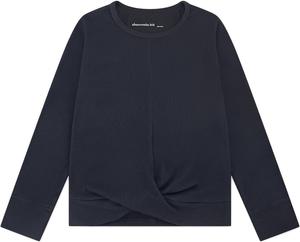 Топ abercrombie kids Cozy Twist Front Knit Top, цвет ANF Anthracite