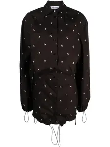 Платье-рубашка с логотипом The Attico, коричневый