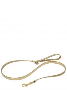 Кожаный поводок с логотипом Prada, золото