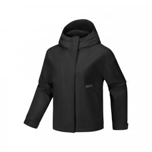 Skechers Куртки женские, угольно-черные/0018, с капюшоном, средней толщины, другие