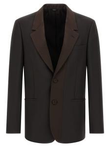Жакет из креповой шерсти FENDI, коричневый