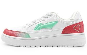 LINING Женские нескользящие и износостойкие кроссовки для скейтбординга Tianji с низким верхом, увеличивающие рост, белые, красные, зеленые