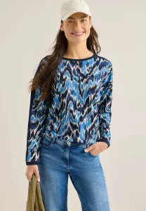 Футболка с длинными рукавами gemustertes mit tape Cecil, Blau