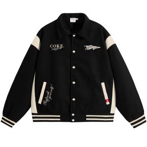 Бейсбольная куртка унисекс Coca-Cola, Черный