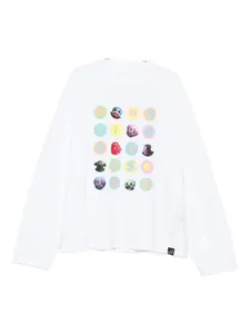 Футболка с длинным рукавом и графическим принтом Martine Rose, белый