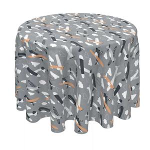 Круглая скатерть, 100 % полиэстер, круглая 90 дюймов, ретро-самолеты в небе