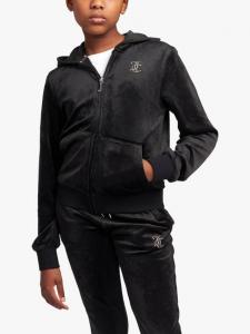 Детская худи с молнией и стразами Juicy Couture, Jet Black