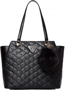 Женская стеганая сумка-тоут с логотипом Astrid от GUESS, черная