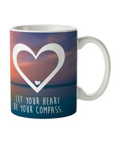 Детская кружка в форме сердца с надписью На закате Mr. & Mrs. Panda