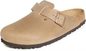 Женские сабо Birkenstock Boston из замши, коричневый
