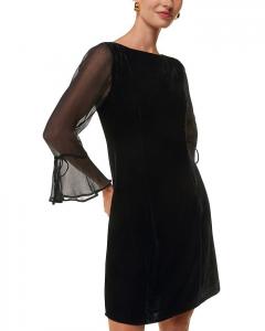 Бархатное мини-платье Whistles Myla, черный