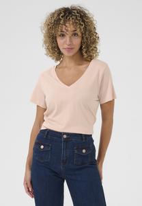 Базовая футболка NAIA DEEP V-NECK Cream, светло-розовый