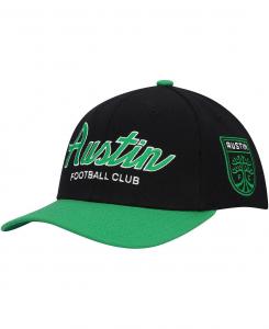 Мужская черная эластичная бейсболка Austin FC Team Script 2.0 Mitchell & Ness
